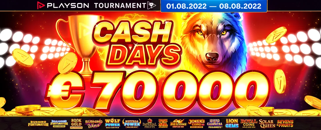 August Playson CashDays - €70.000