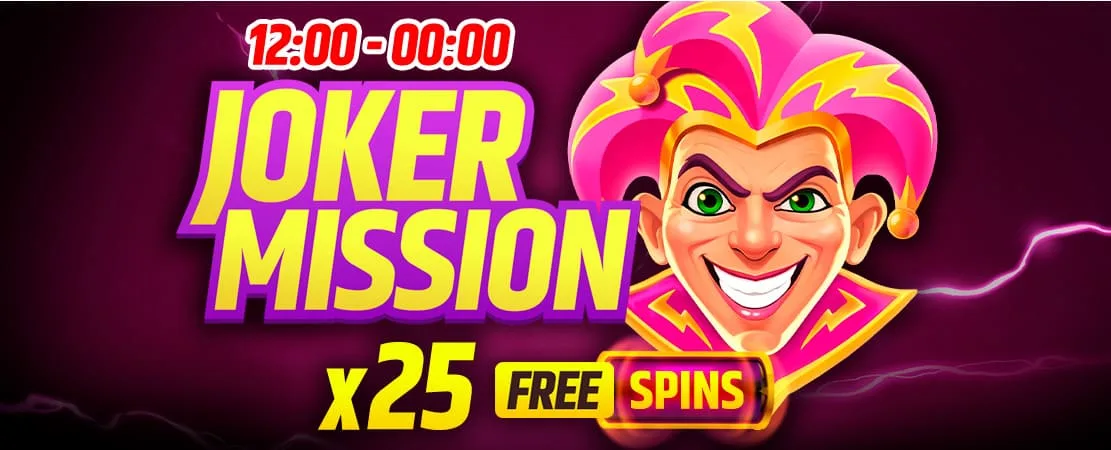🎭 Joker mission: 75 Free Spins to be claimed this weekend!