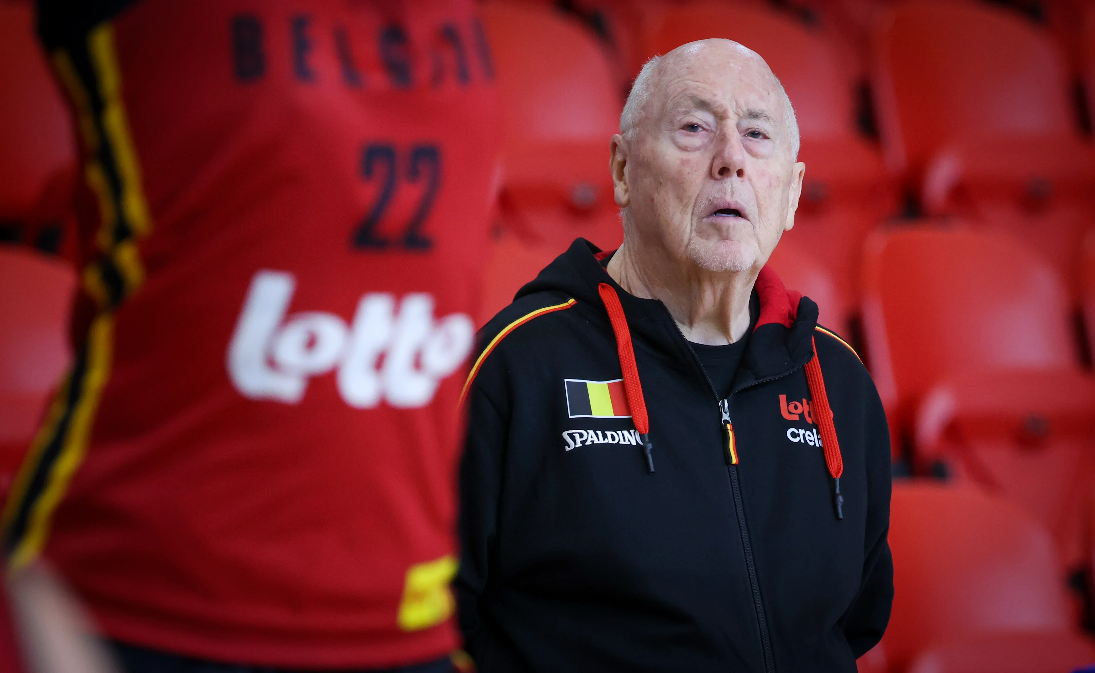 Belgium's head coach Mike Thibault pictured during the media day of Belgian national women basketball team 'the Belgian Cats', in Oostende, Monday 03 February 2025. The Cats will play on 06 February a FIBA EuroBasket 2025 qualifier game against Azerbaijan. BELGA PHOTO VIRGINIE LEFOUR