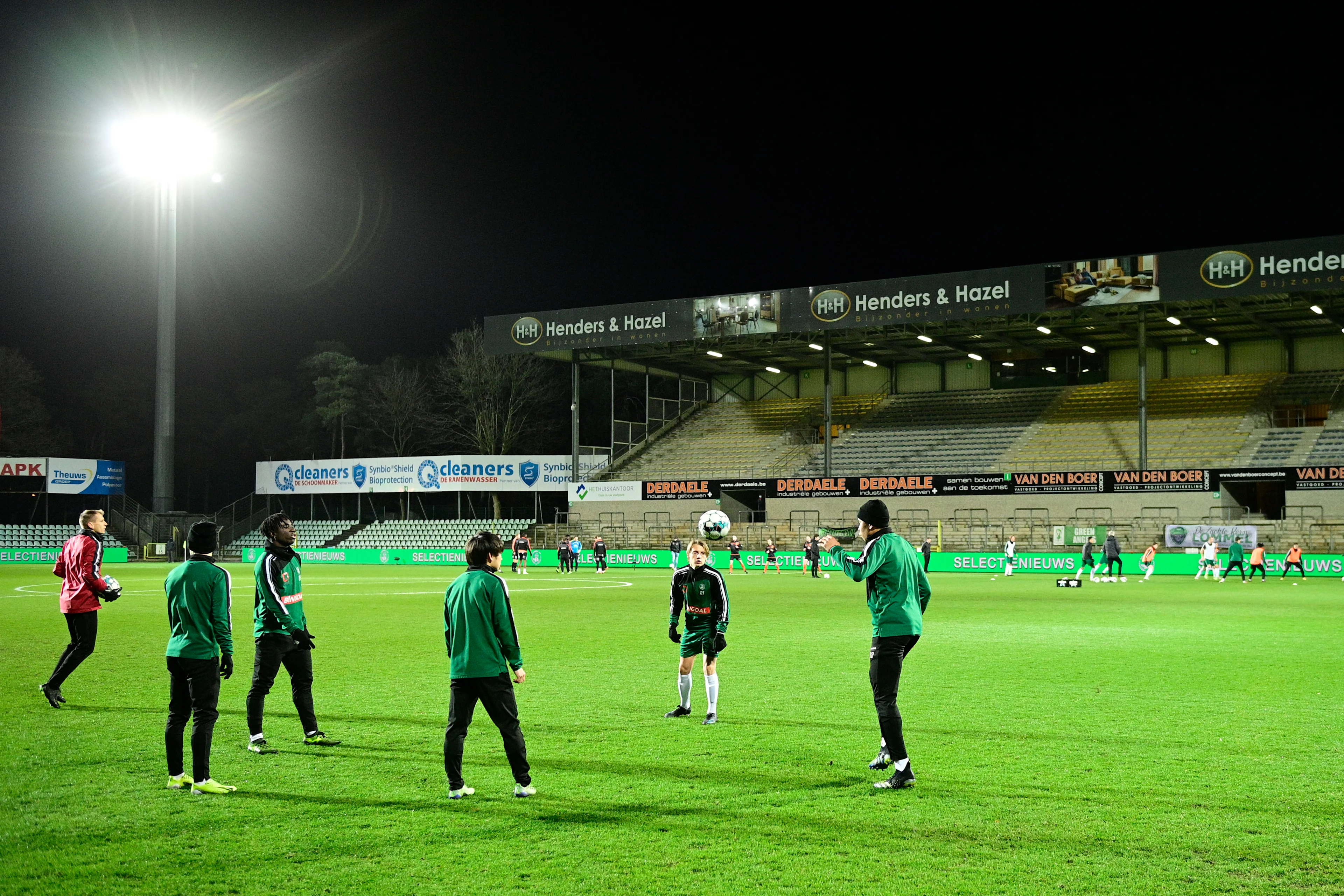 Illustration picture shows Lommel's Soevereinstadion stadium before the start of a soccer match between Lommel SK and KMSK Deinze, Friday 29 January 2021 in Lommel, on day 17 of the 'Proximus League' 1B second division of the Belgian soccer championship. BELGA PHOTO YORICK JANSENS