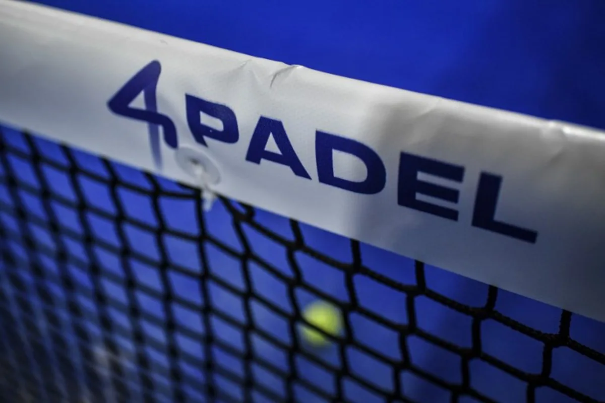 A picture taken on February 2, 2023 shows a padel tennis court in Montreuil, northern suburb of Paris.  STEPHANE DE SAKUTIN / AFP