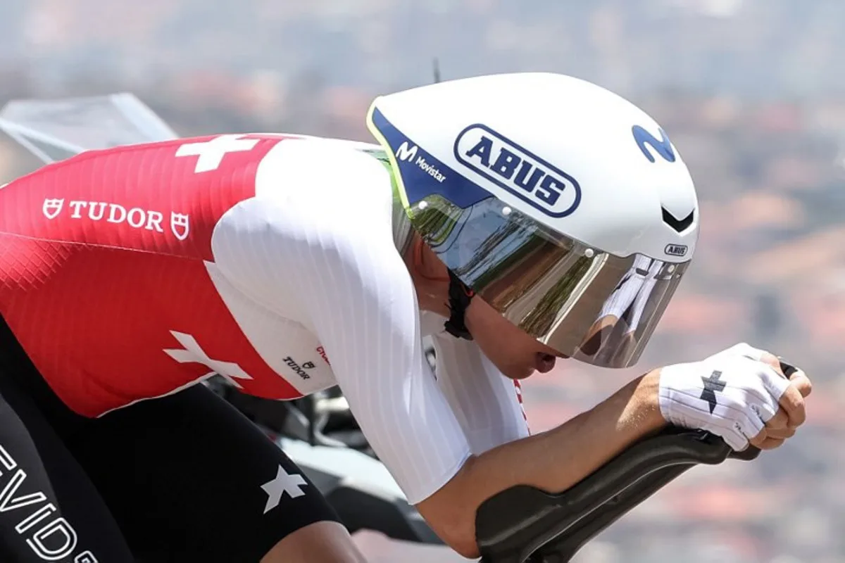Swiss rider Marlen Reusser competes in the women's Elite Individual Time Trial cycling event during the UCI 2025 Road World Championships, in Kigali, on September 21, 2025. Anne-Christine POUJOULAT / AFP