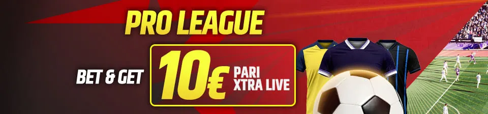 Place un pari de 10€ en pré-live sur la Pro League