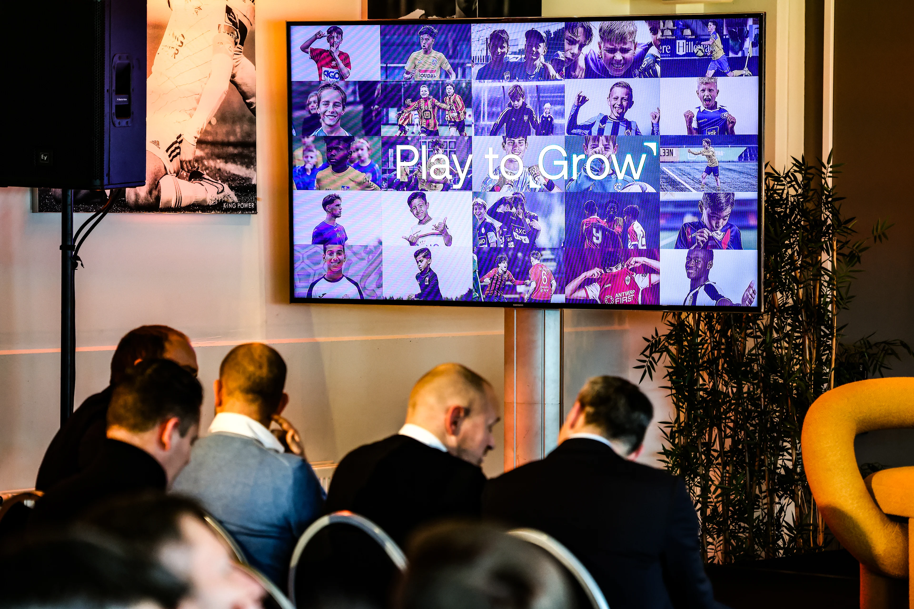 this picture shows the presentation of the youth plan "Play to Grow" by the Pro League, in Heverlee, Friday 21 February 2025. Sports directors and others will also talk about the challenges and solutions for young elite players. BELGA PHOTO BRUNO FAHY