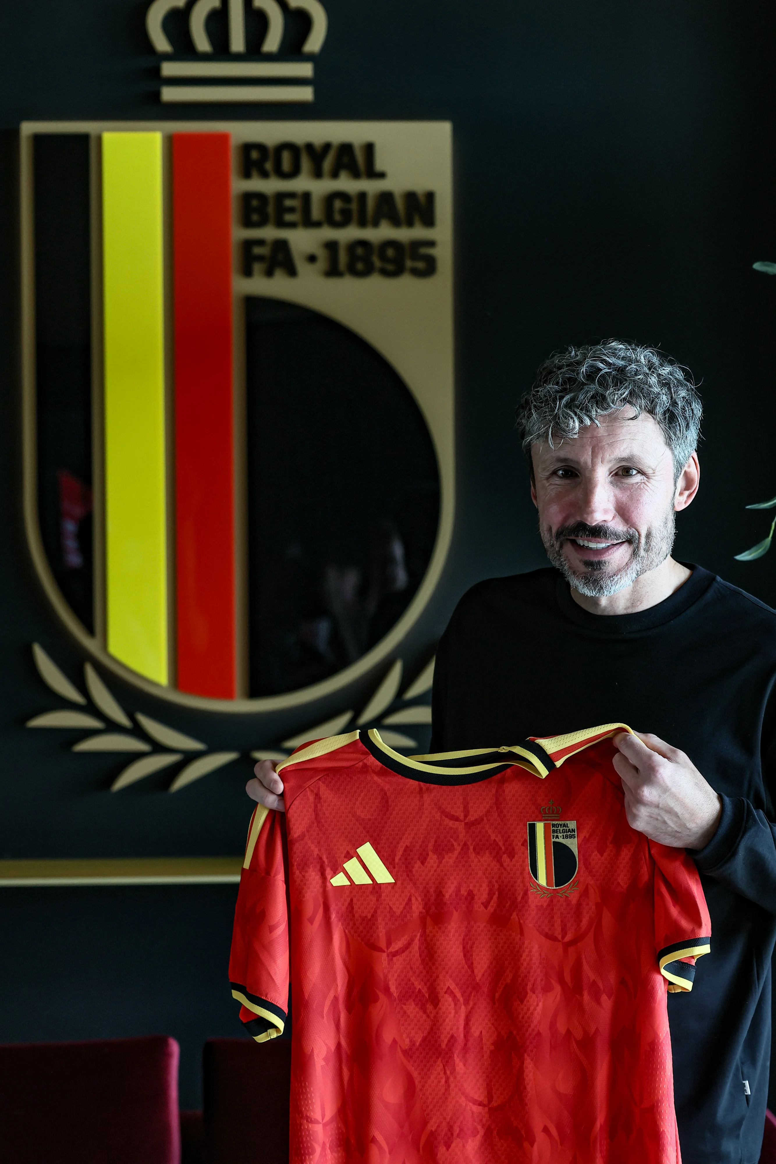 Belgium's head coach Mark van Bommel poses for the photographer during a press conference of Belgian national soccer team Red Devils to present their new head coach , on Friday 7 August 2026, at the RBFA headquarters in Tubize. BELGA PHOTO BRUNO FAHY