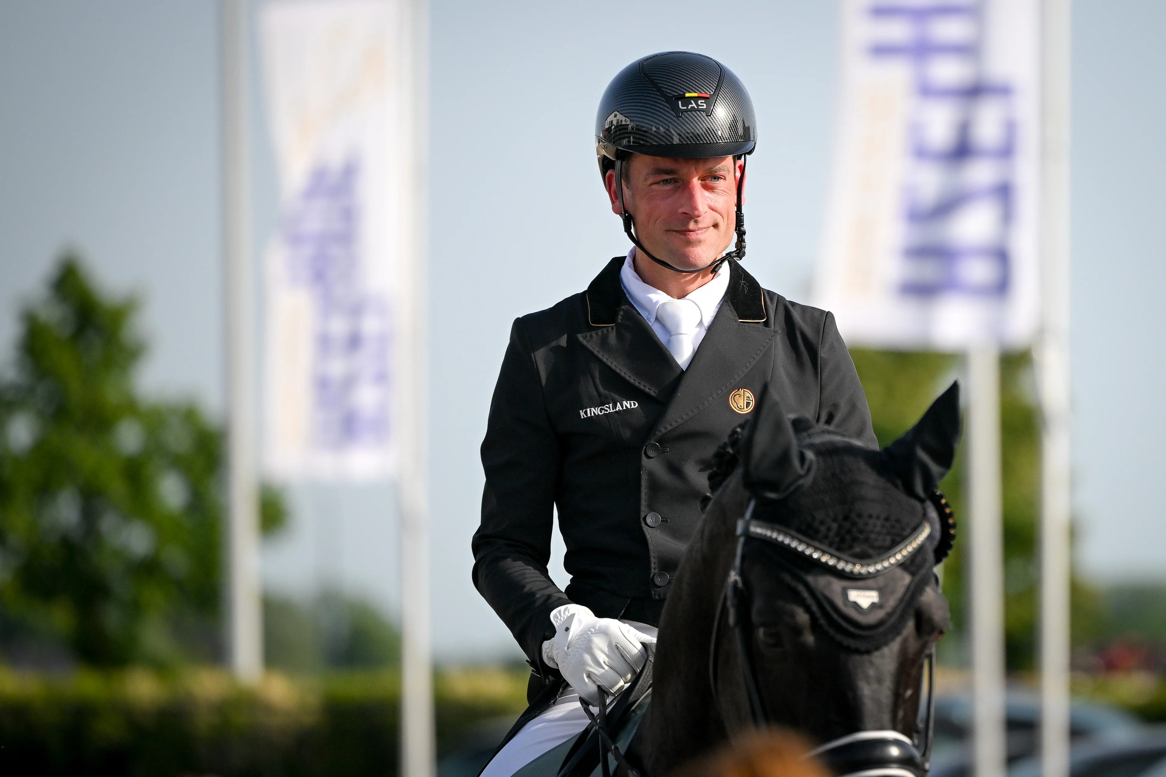Belgian rider Justin Verboomen pictured after the Dressage Nations Cup FEI CDIO4 equestrian event in Koningshooikt, Lier on Saturday 23 May 2026. BELGA PHOTO ELIAS ROM