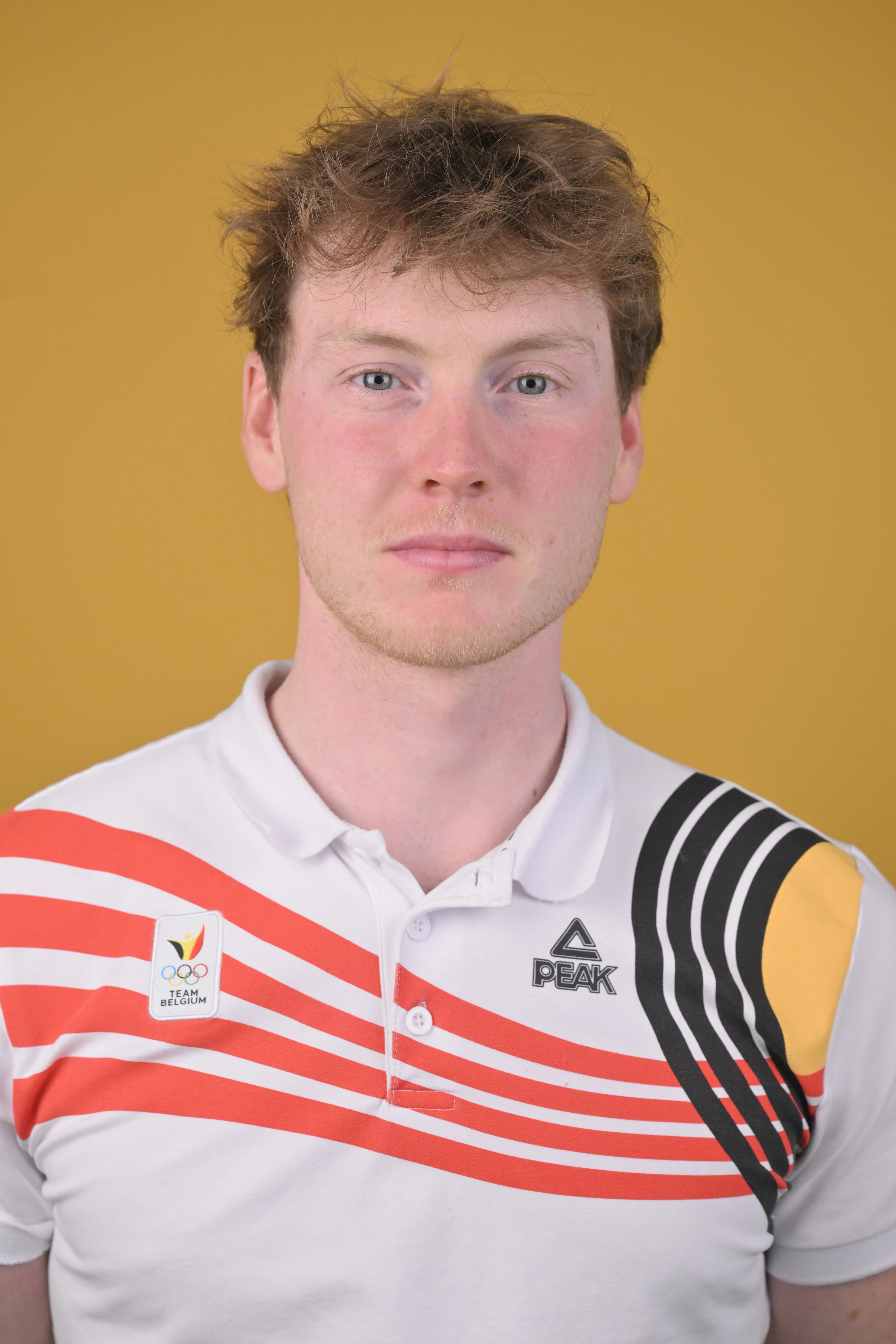 Belgian athlete Tibo Vyvey poses for the photographer during the annual stage of Team Belgium (13-20/11), in Belek, Turkey, Friday 15 November 2024, BELGA PHOTO ERIC LALMAND