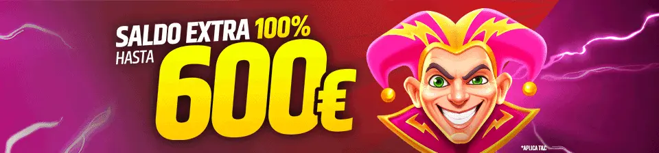 Consigue un 100% hasta 600€ en tu depósito cada día. 
