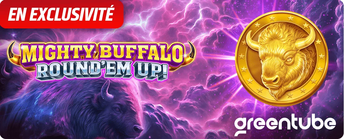 🦬 Mighty Buffalo Round ‘Em Up! Buy Bonus – Seulement chez Starcasino!
