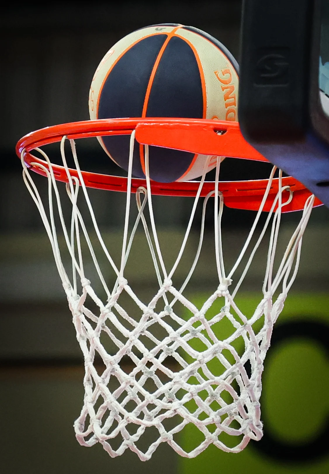 Illustration picture shows a basket during a basketball match between Limburg United and Mons-Hainaut, Friday 05 January 2024 in Hasselt, on day 15 of the National Round Belgium in the 'BNXT League' Belgian first division basket championships. BELGA PHOTO VIRGINIE LEFOUR