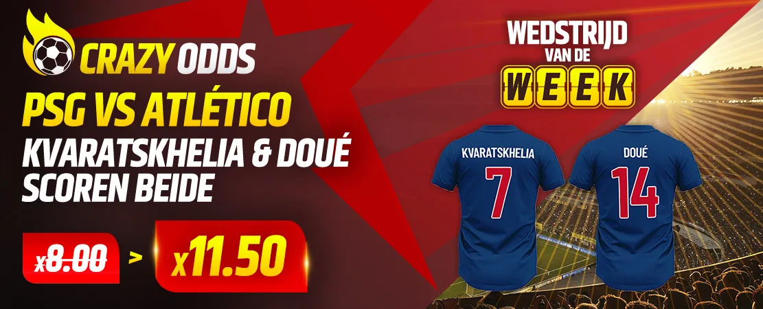 🎯 PSG vs Atlético Madrid – Crazy Odds: Kvaratskhelia én Doué scoren