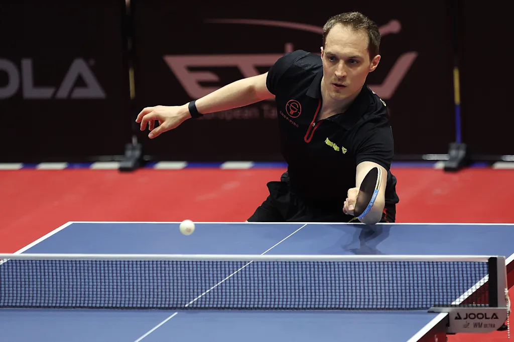 Belgian Cedric Nuytinck is pictured in action during the European qualification tournament for the 2024 Olympics, in Sarajevo, Bosnia and Herzegovina, Thursday 16 May 2024. BELGA PHOTO NIKOLA KRSTIC