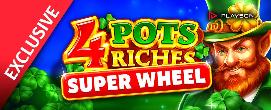 🍀 4 Pots Riches: Super Wheel by Playson at Starcasino!