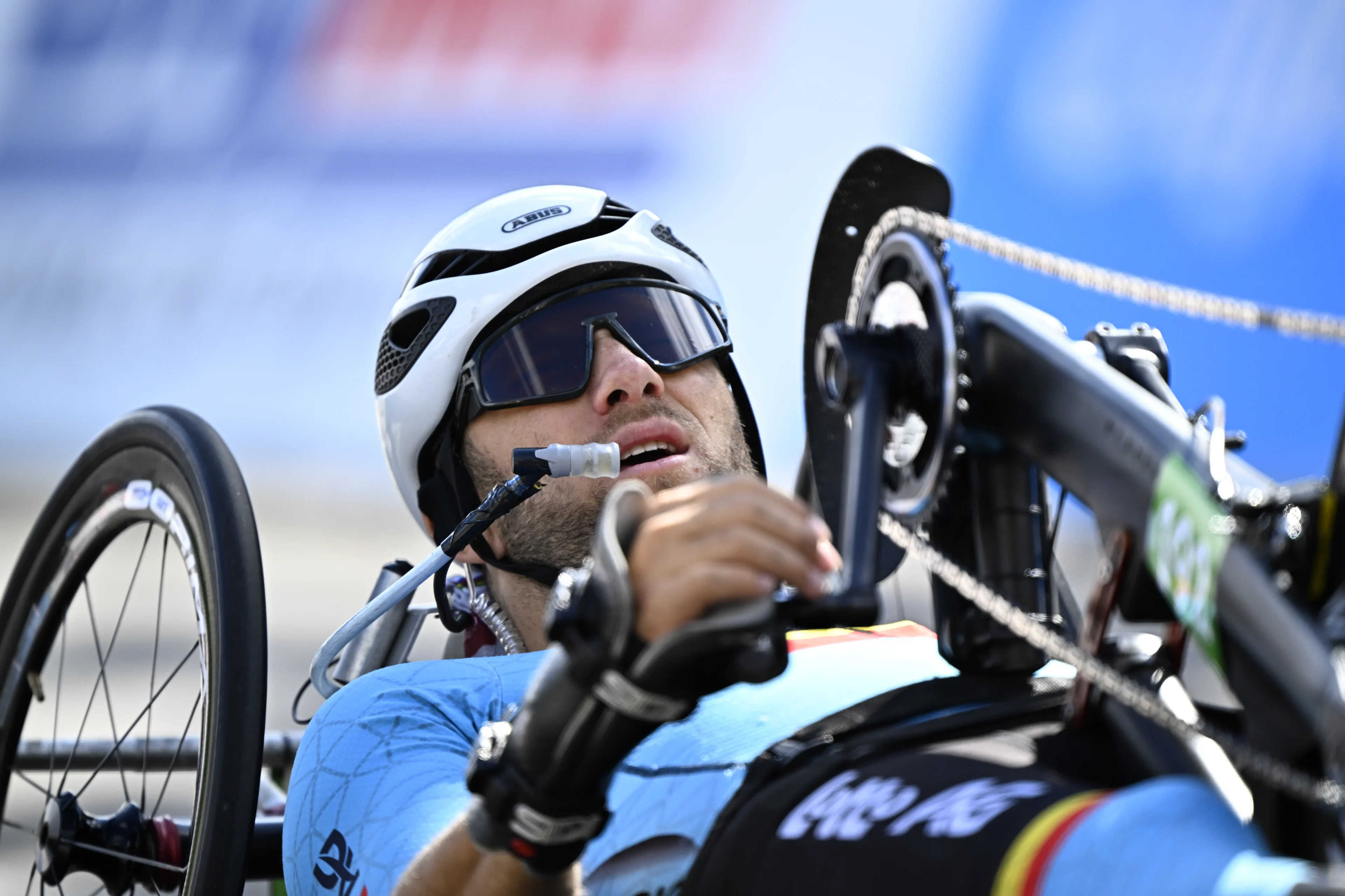 Belgian Maxime Hordies wins the bronze medal in the Men individual time trial race in the H1 category at the 2024 UCI Road and Para-Cycling Road World Championships, Tuesday 24 September 2024, in Zurich, Switzerland. The Worlds are taking place from 21 to 29 September. BELGA PHOTO JASPER JACOBS