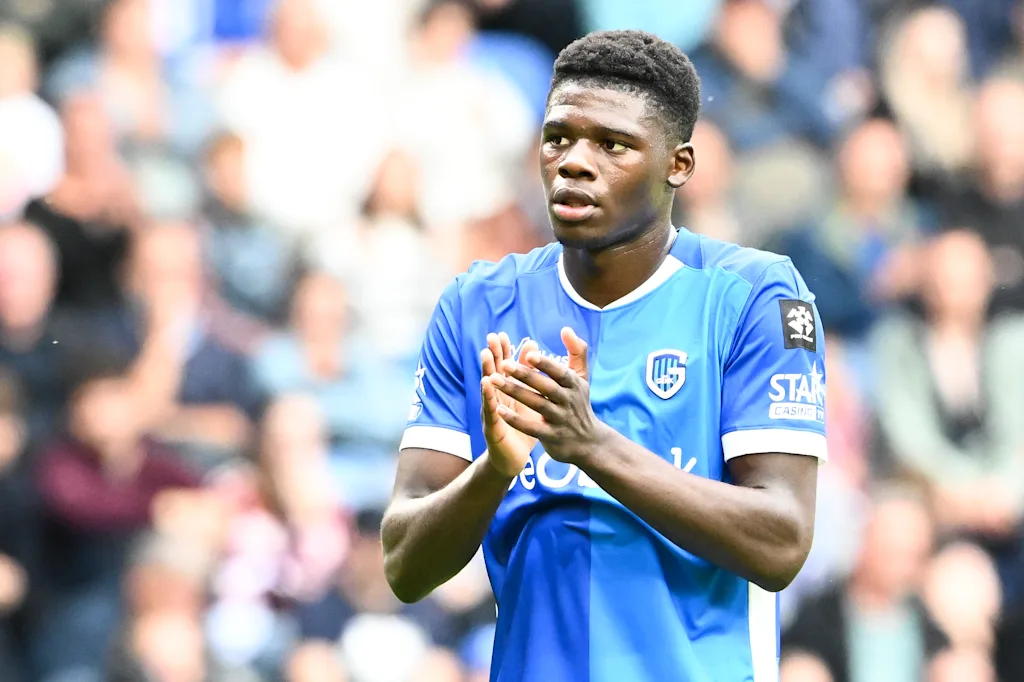 Genk's Josue Kongolo and +pictured during a soccer match between KRC Genk and KAA Gent, Sunday 13 September 2026 in Genk, on day 6 of the 2026-2027 'Jupiler Pro League' first division of the Belgian championship. BELGA PHOTO JILL DELSAUX