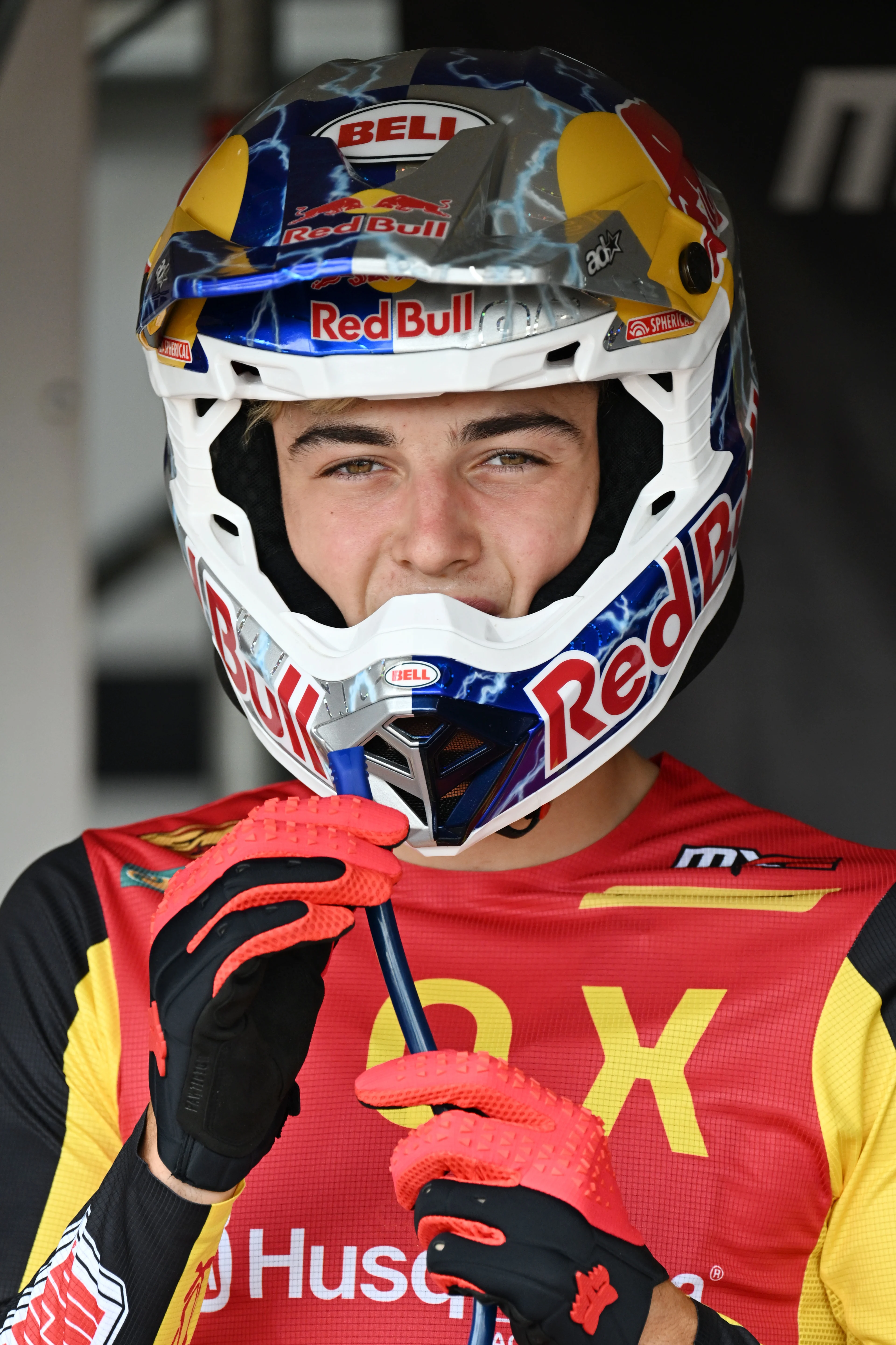 Belgian Lucas Coenen pictured before the MX2 race at the motocross MXGP Grand Prix Flanders event, race 14/20 of the FIM Motocross World Championship, Sunday 28 July 2024 in Lommel. BELGA PHOTO MAARTEN STRAETEMANS