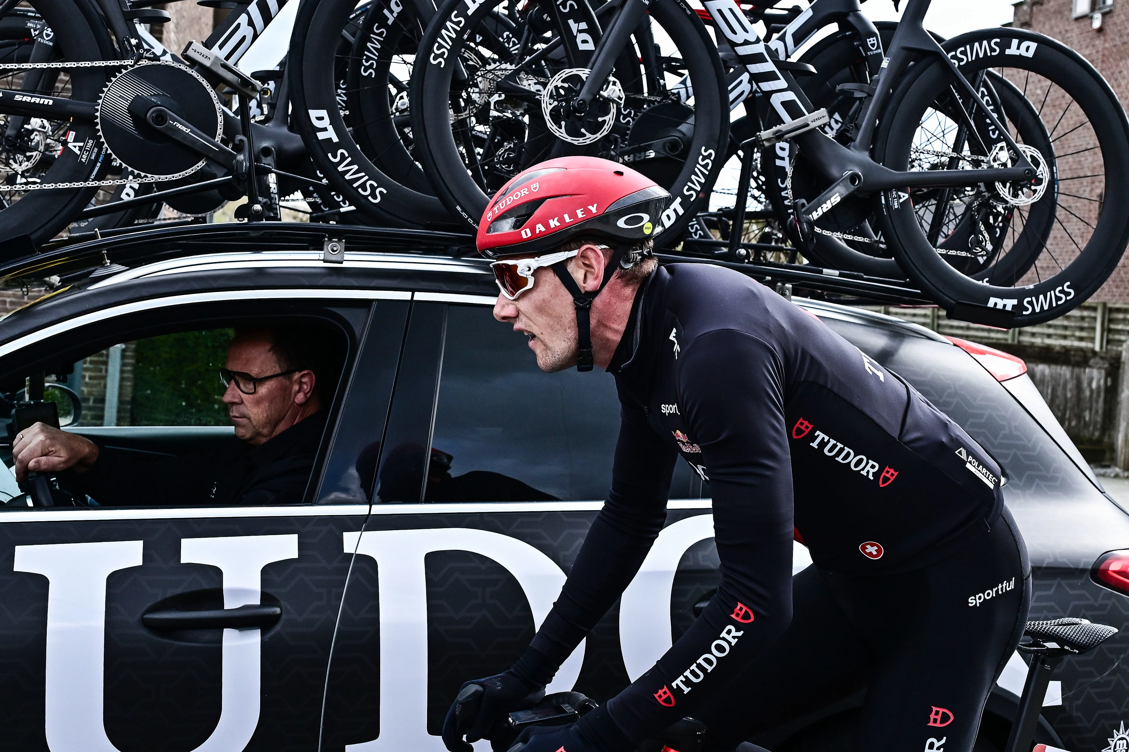 Swiss Joel Suter of Tudor Pro Cycling Team pictured in action during the 'Ronde van Brugge' men's elite one-day cycling race, 202,9 km from and to Brugge on Wednesday 25 March 2026. BELGA PHOTO MAARTEN STRAETEMANS