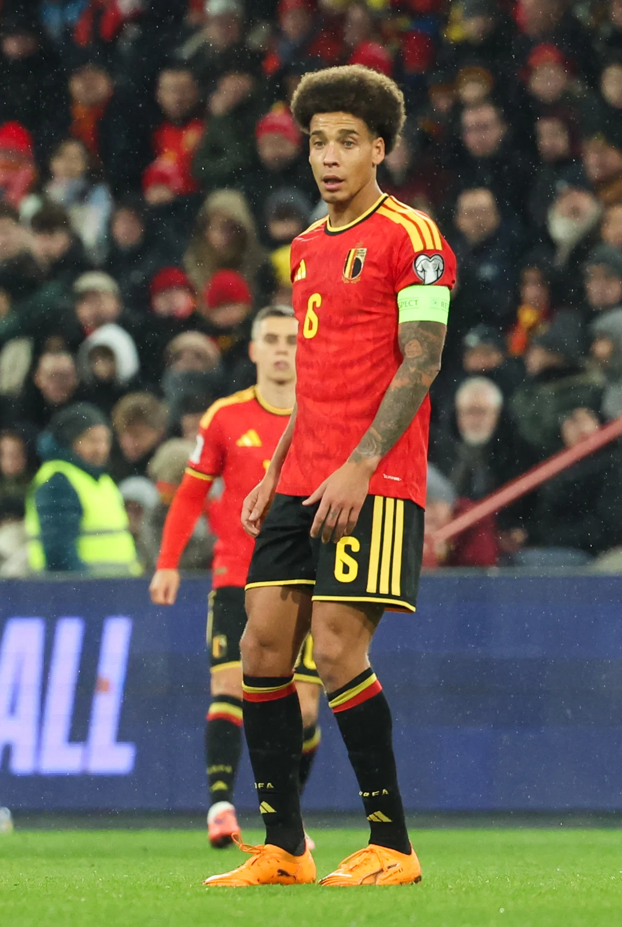 Belgium's Axel Witsel pictured during a soccer game between Belgium's Red Devils and Liechtenstein, the last FIFA World Cup 2026 qualification match, in Liege on Tuesday 18 November 2025. BELGA PHOTO VIRGINIE LEFOUR