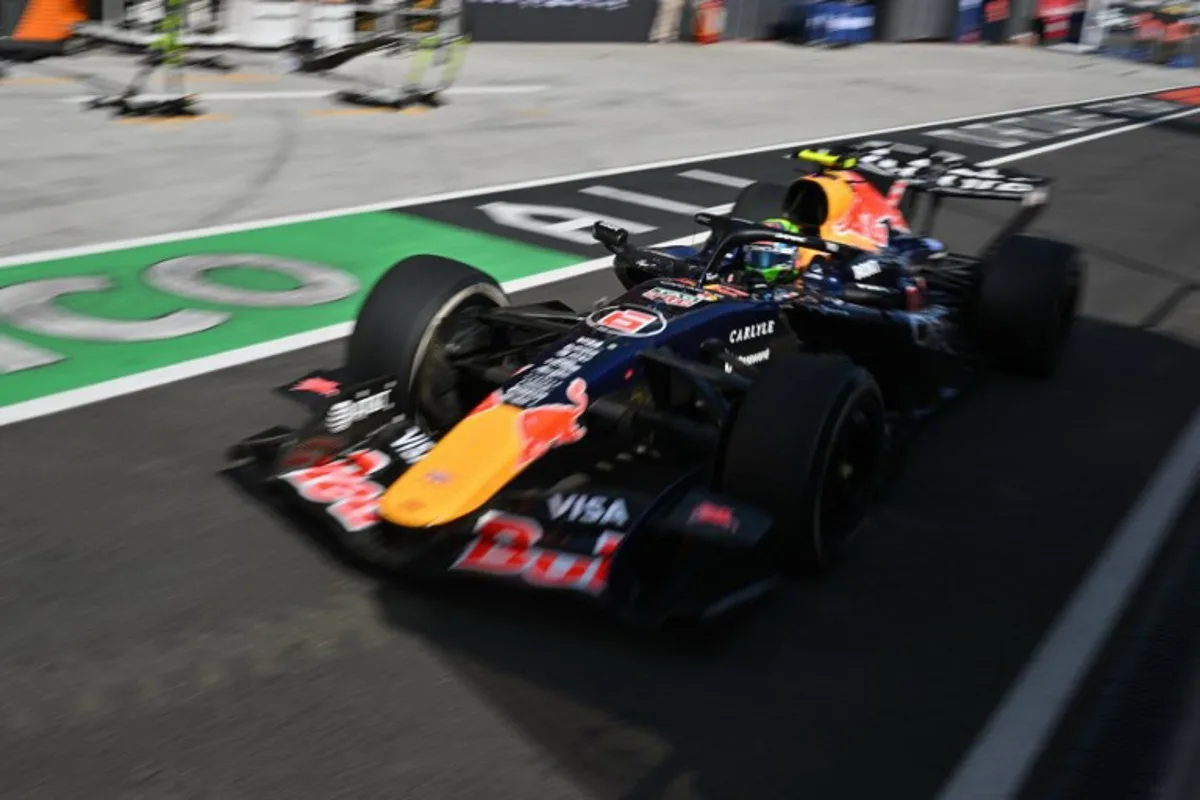 Red Bull Racing's French driver Isack Hadjar drives throug the pits during the Formula One Hungarian Grand Prix at the Hungaroring racetrack in Mogyorod near Budapest, Hungary, on July 26, 2026. Andrej ISAKOVIC / POOL / AFP