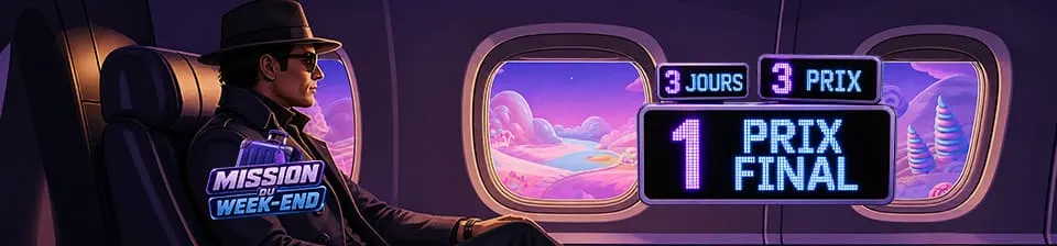 Participez à une nouvelle Mission du Week-end du 21 au 23 août. Remplissez 3 objectifs quotidiens, gagnez des Xtra Spins et débloquez un prix final exclusif !