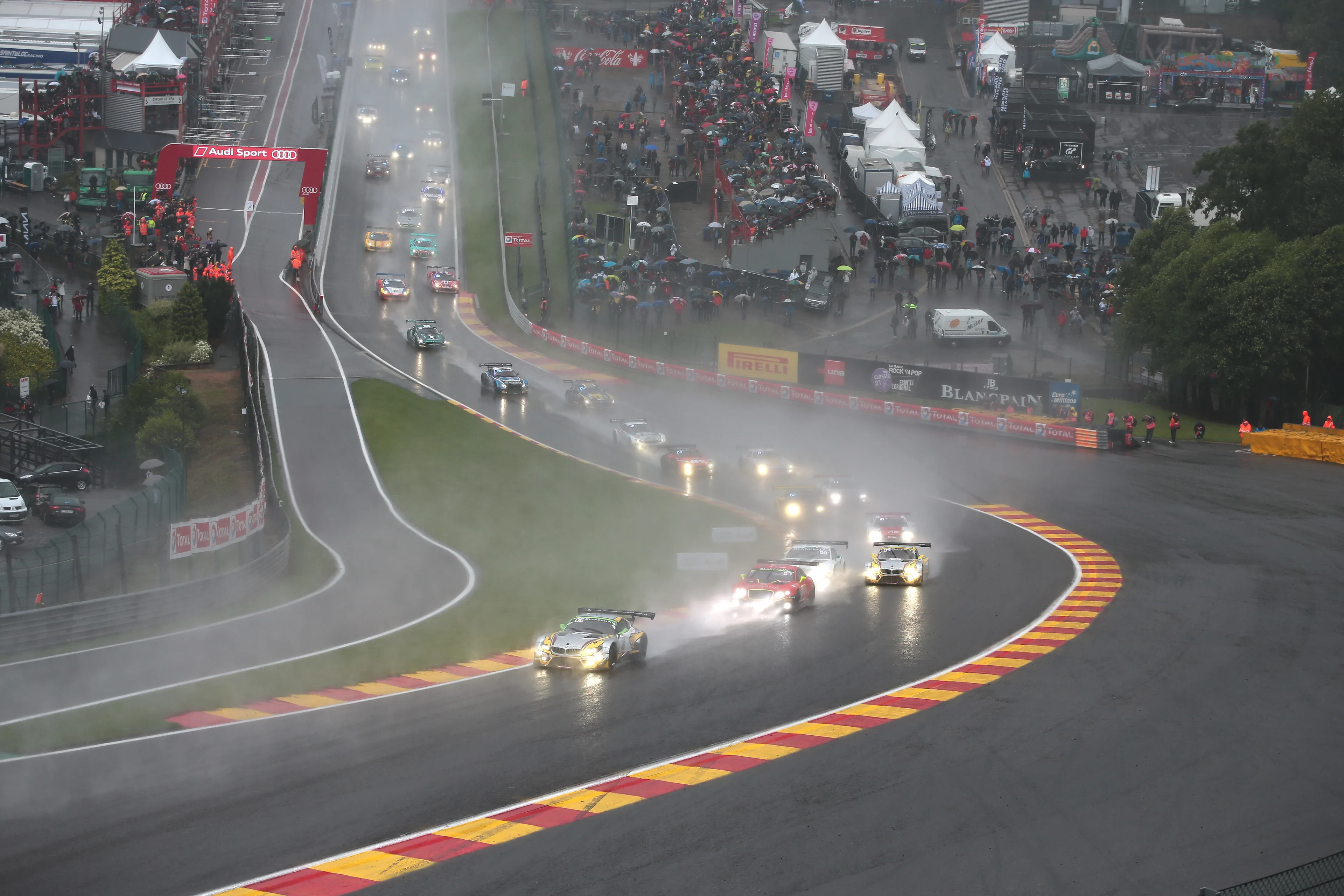 20150725 - SPA, BELGIUM: Illustration picture taken during the 'Total 24 hours of Spa' motor racing contest at the Spa-Francorchamps track, Saturday 25 July 2015 in Spa. BELGA PHOTO GEORGES DE COSTER