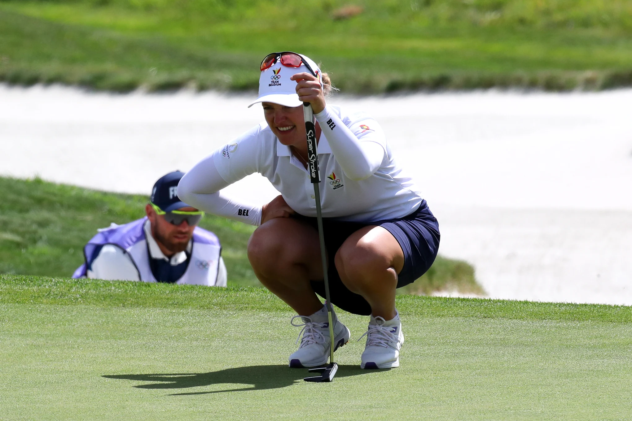 Manon DE ROEY of BELGIQUE during the Olympic Games Paris 2024 - Golf - Day 5 on August 7, 2024 in Paris, France. (Photo by Valentin Desbriel/Icon Sport) *** BELGIUM ONLY ***