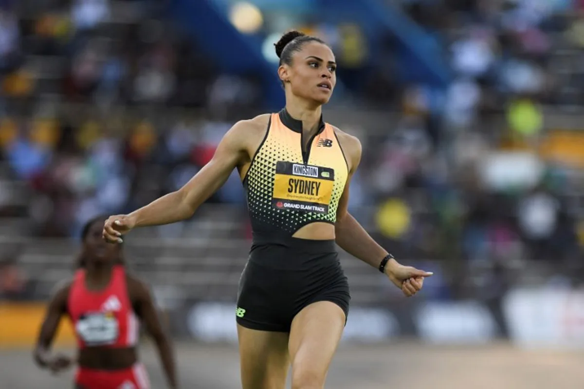USA's Sydney McLaughlin-Levrone competes to win the women's 400m event during the Grand Slam Track competition at the National Stadium in Kingston, Jamaica, on April 6, 2025. Ricardo Makyn / AFP