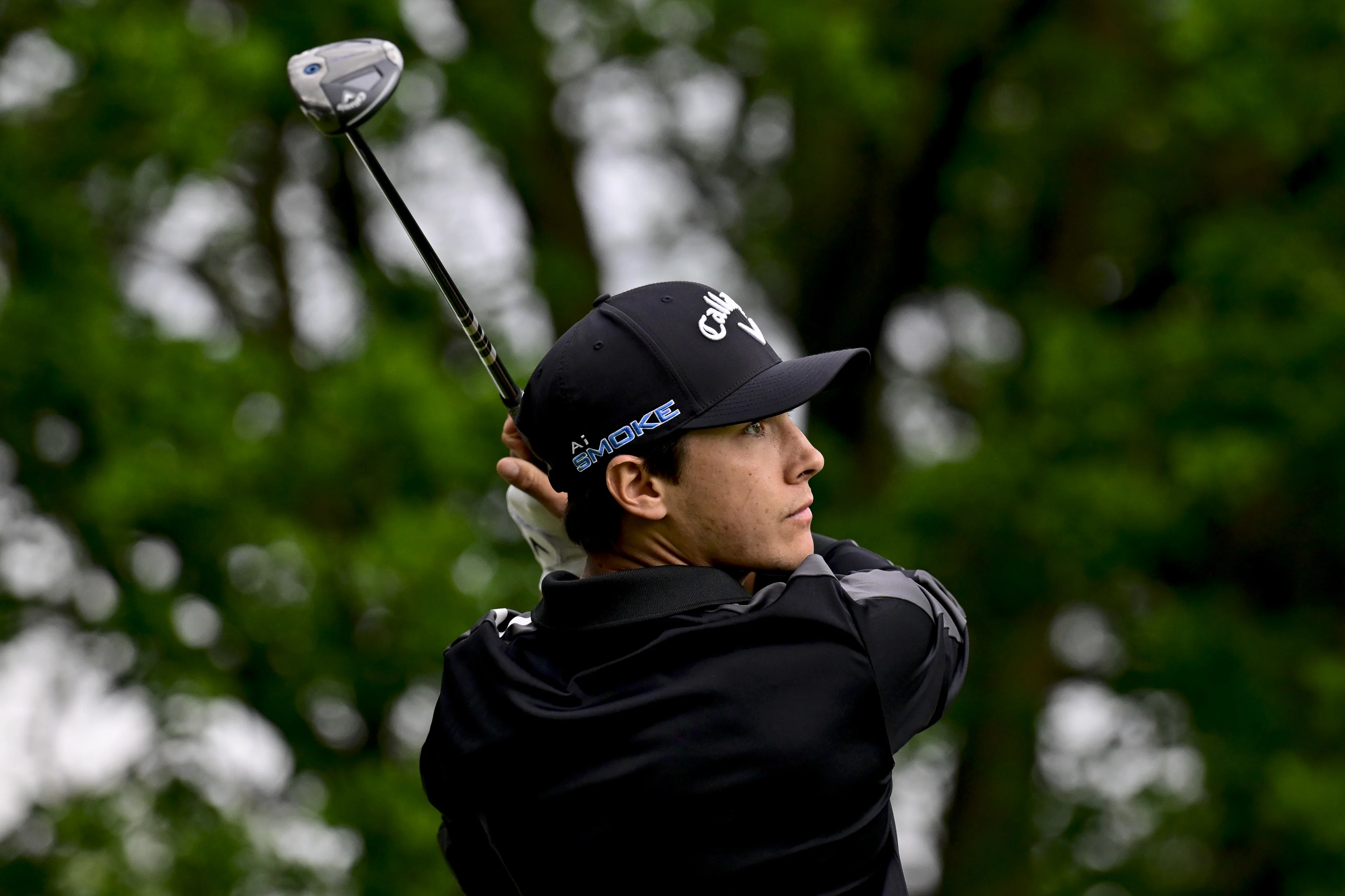 Belgian Matthis Besard pictured during the first round (1/4) at the 2024 Soudal Open DP World Tour golf tournament, in Schilde, Thursday 23 May 2024. The 2024 Soudal Open takes place from 23 to 26 May at the Rinkven Golf Club in Schilde. BELGA PHOTO DIRK WAEM