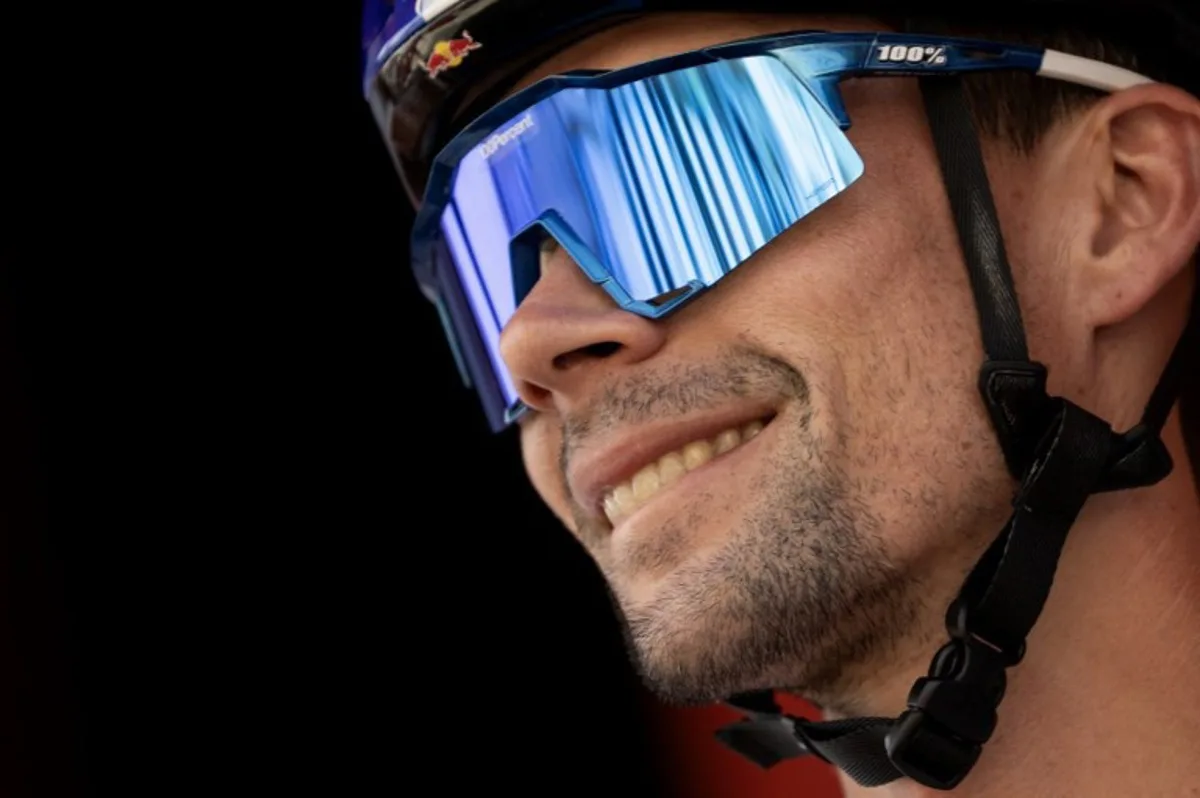 Team Bora's Slovenian rider Primoz Roglic looks on before the start of the 15th stage of the Vuelta a Espana 2026 cycling tour, a 110,2 km race which was modified from the original itinerary of 189,7 km following the activation of the high temperature protocal, between Palma del Rio and Cordoba, on September 6, 2026. JORGE GUERRERO / AFP