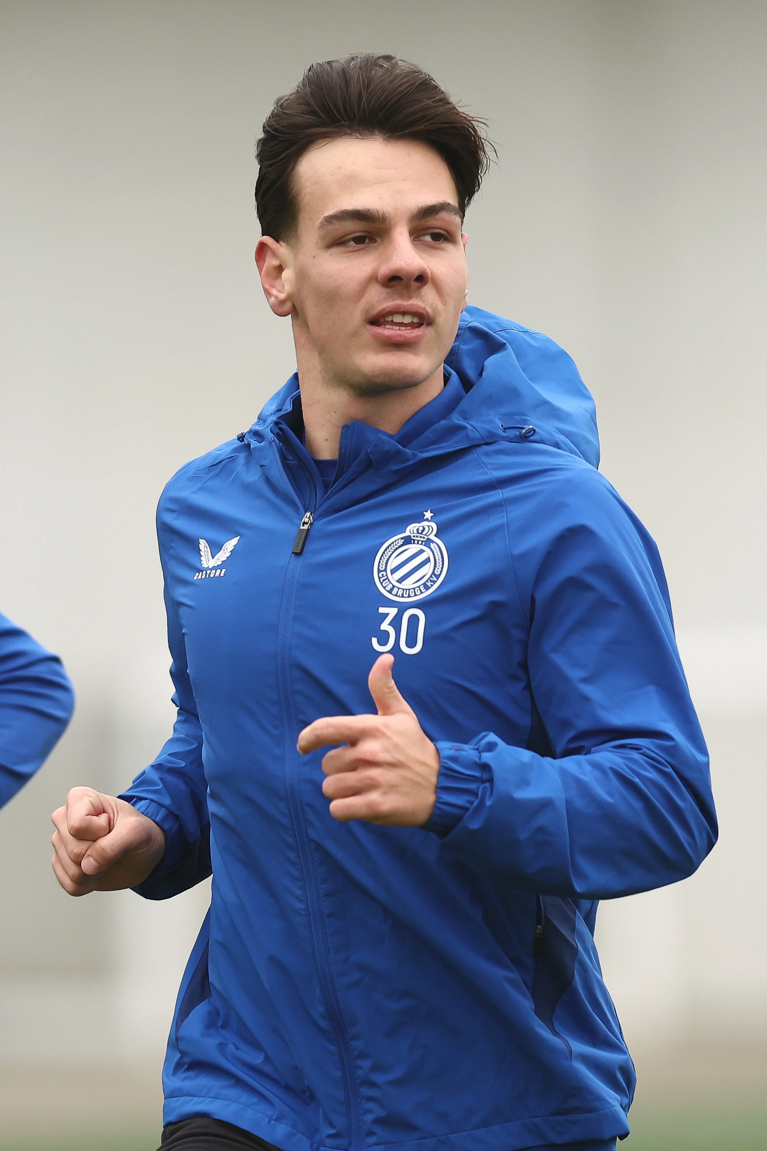 Club's Ardon Jashari pictured during a training session of Belgian Club Brugge KV, Monday 20 January 2025 in Brugge. Tomorrow, they will play against Italian club Juventus, on the seventh day (out of 8) of the UEFA Champions League league phase. BELGA PHOTO BRUNO FAHY