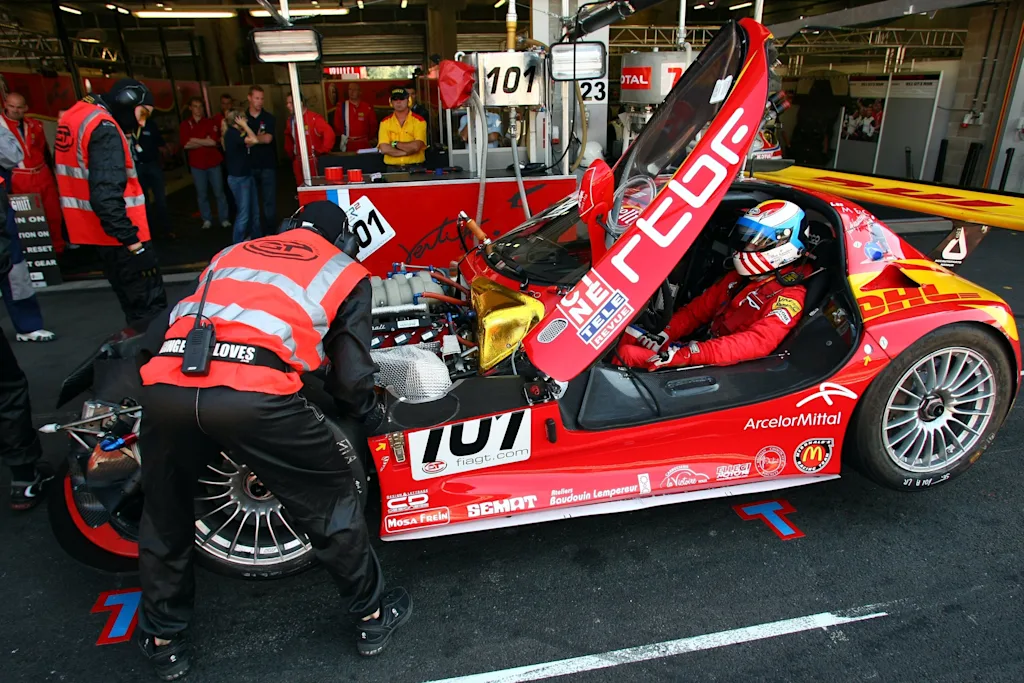 20080731 - FRANCORCHAMPS, BELGIUM: Car 101 of team  Bas Leinders, Renaud Kuppens and Maxime Martin pictured during the free practice session at the Francorchamps race track, Thursday 31 July 2008, in Francorchamps near Spa. This weekend the 24hours race takes place.  BELGA PHOTO MICHEL KRAKOWSKI
