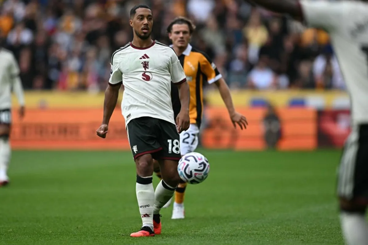 Manchester United's Belgian midfielder #18 Youri Tielemans passes the ball during the English Premier League football match between Hull City and Manchester United at the MKM Stadium in Kingston upon Hull, eastern England on August 22, 2026. Paul ELLIS / AFP