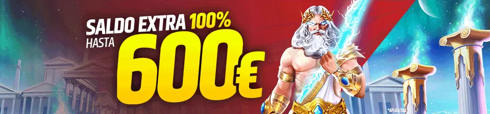 Consigue un 100% hasta 600€ en tu depósito cada día.