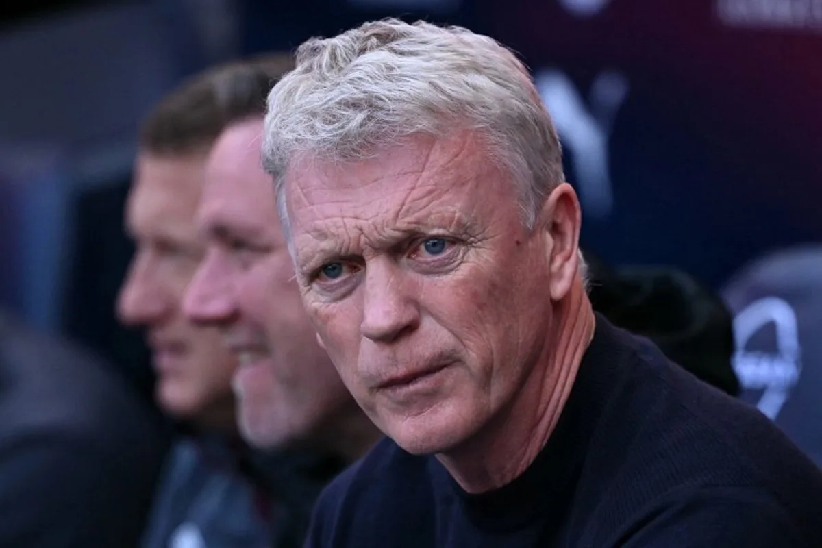 West Ham United's Scottish manager David Moyes looks on during the English Premier League football match between Manchester City and West Ham United at the Etihad Stadium in Manchester, north west England, on May 19, 2024. West Ham manager David Moyes will leave "by mutual consent" when his contract expires at the end of the season. Moyes guided West Ham to the Europa Conference League title last season -- the club's first major honour since they won the 1980 FA Cup. Oli SCARFF / AFP