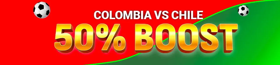 Bet on Colombia vs Chile and enjoy a 50% boost on your highest win. 🚀