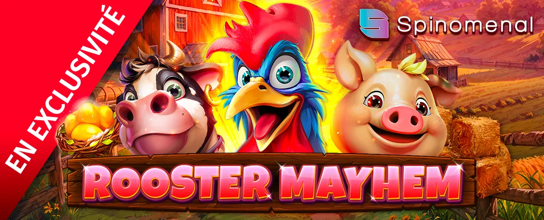 🐓 En exclusivité sur Starcasino ! Rooster Mayhem de Spinomenal !