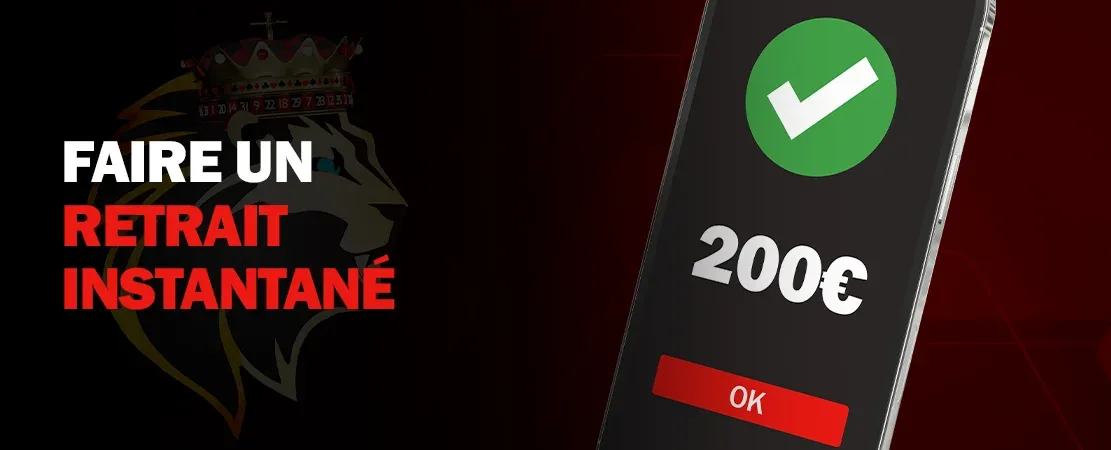 Comment opérer un retrait instantané sur Casino King ?