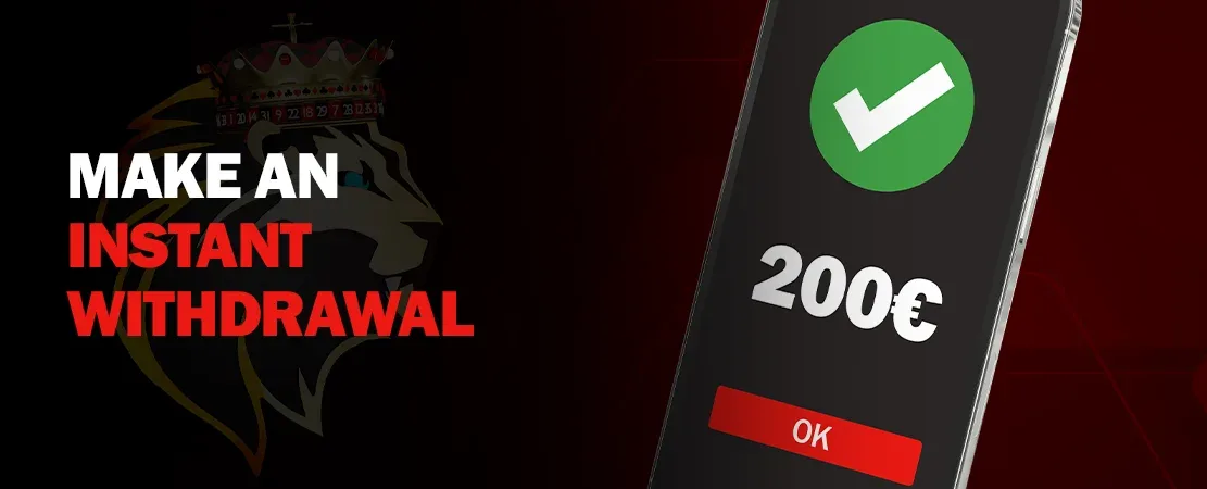 How to make an instant withdrawal on Casino King?