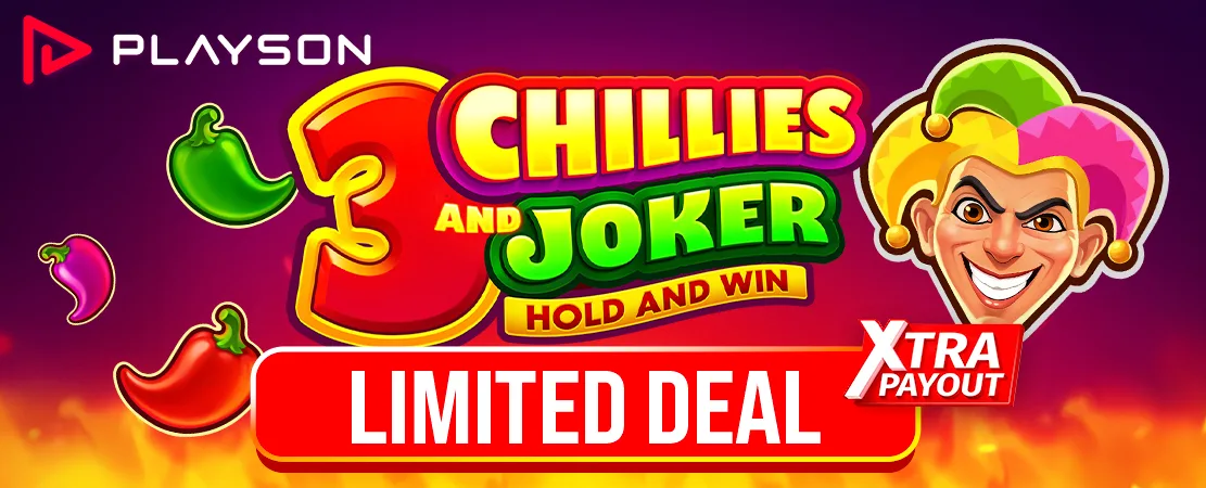 Xtra Payout Limited Deal | 3 Chillies and Joker: Hold and Win by Playson💥 