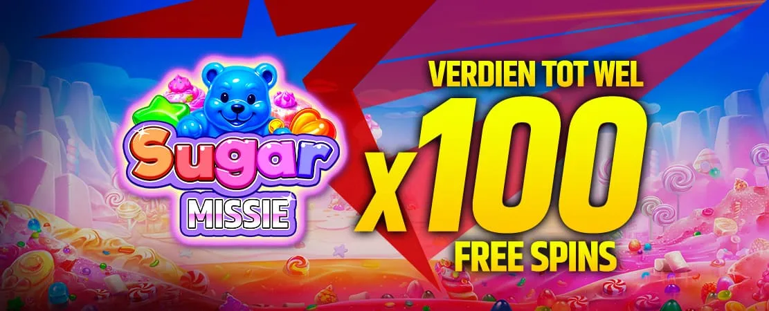 🍭 Win tot 100 zoete Free Spins met de Sugar Missie!