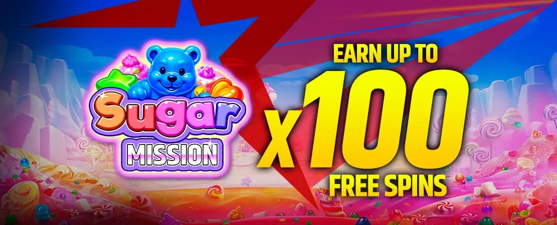 🍭 Win up to 100 sweet Free Spins with the Sugar Mission!