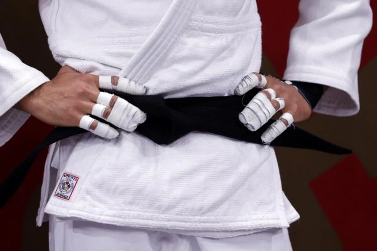 Israel's Tohar Butbul gets ready to compete in the judo men's -73kg elimination round bout during the Tokyo 2020 Olympic Games at the Nippon Budokan in Tokyo on July 26, 2021.  Jack GUEZ / AFP