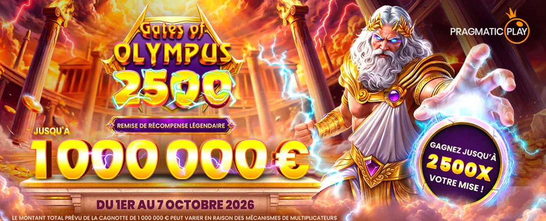 ⚡ Gates of Olympus 2500 - Cagnotte légendaire