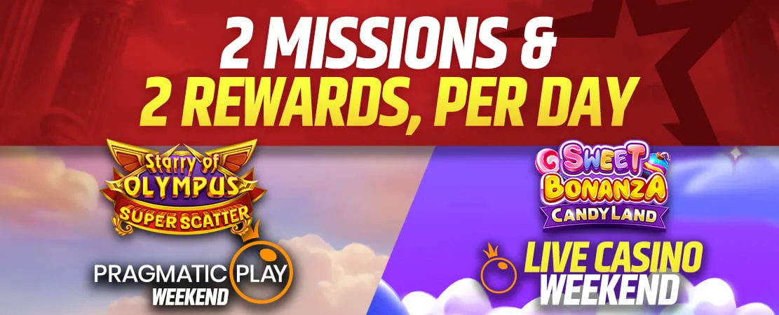 ⭐ Weekend Missions at Starcasino: 2 days and 2 daily missions