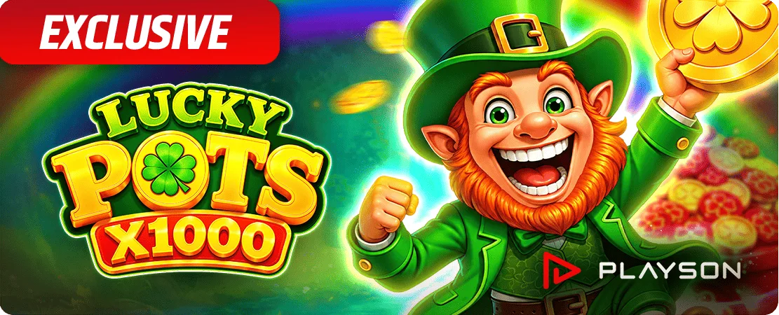 🍀 Lucky Pots x1000 by Playson – Exclusively at Starcasino!