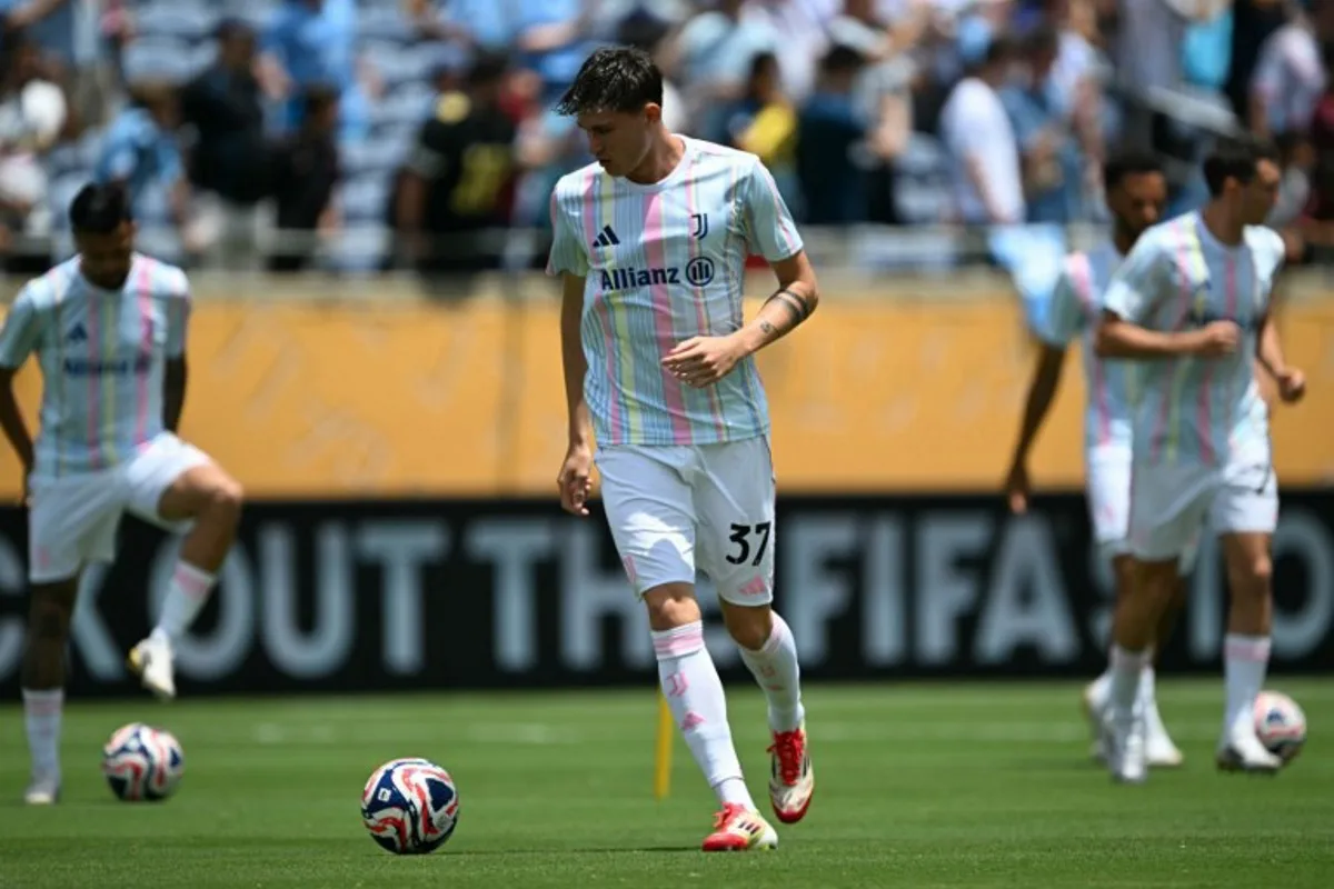 Juventus' Italian defender #37 Nicolo Savona controls the ball before the FIFA Club World Cup 2025 Group D football match between Italy's Juventus and England's Manchester City at the Camping World stadium in Orlando on June 26, 2025. PATRICIA DE MELO MOREIRA / AFP