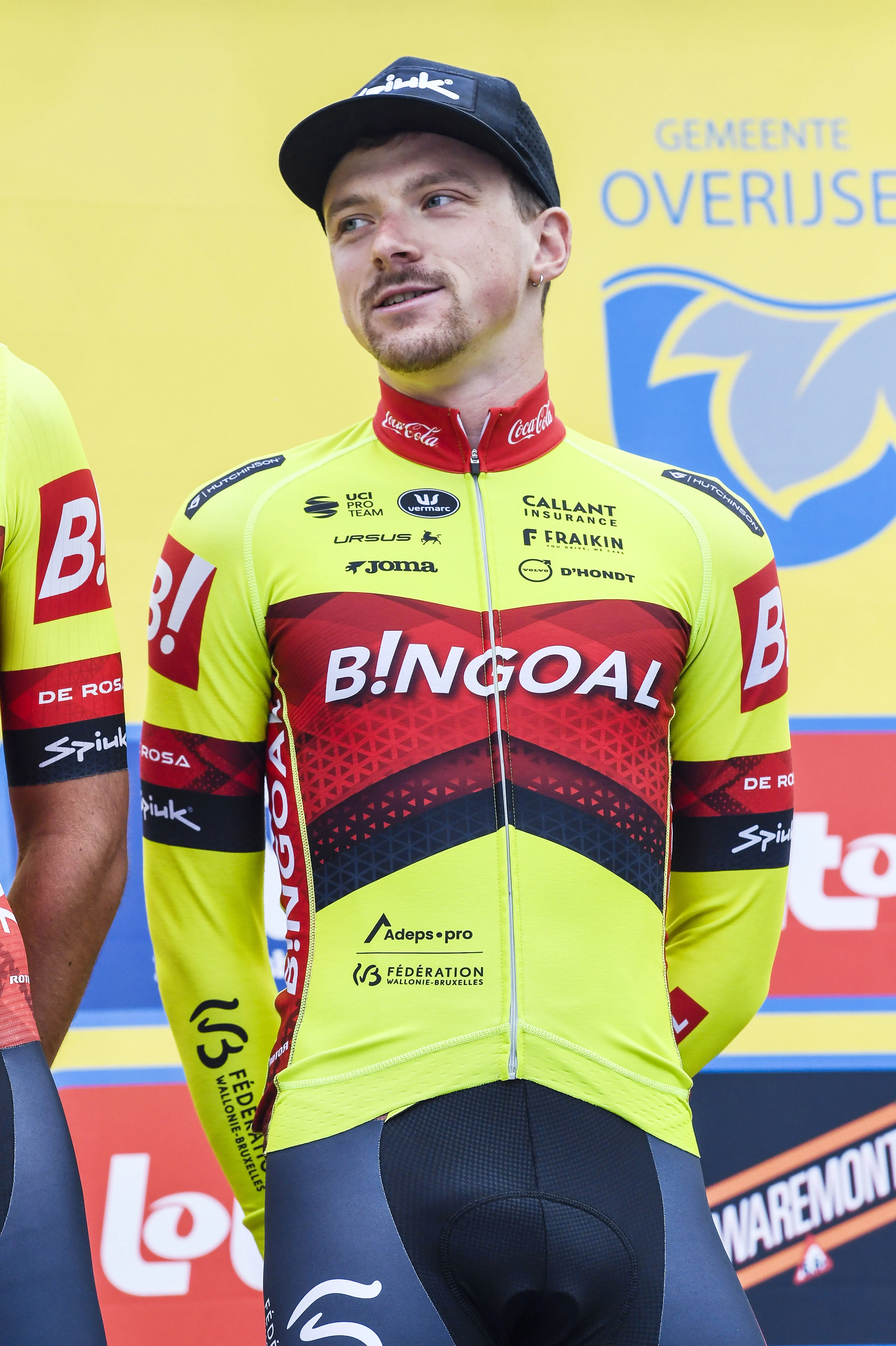 Belgian Luca Van Boven of Bingoal WB pictured at the start of the 'Druivenkoers' one day cycling race, 206,3 km from and to Overijse, Friday 23 August 2024. BELGA PHOTO MARC GOYVAERTS