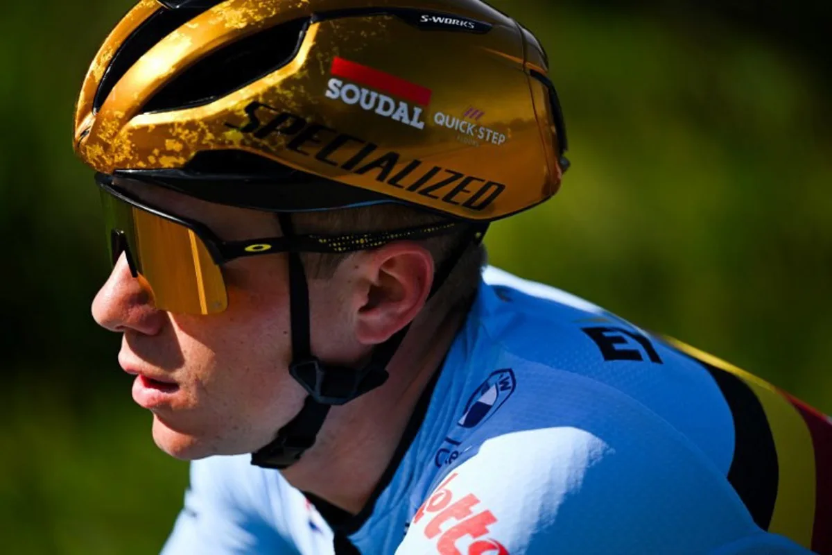 Belgium's Remco Evenepoel competes in the men's Elite Road Race cycling event during the UCI 2024 Road World Championships, in Zurich, on September 29, 2024.  Chris AULD / POOL / AFP