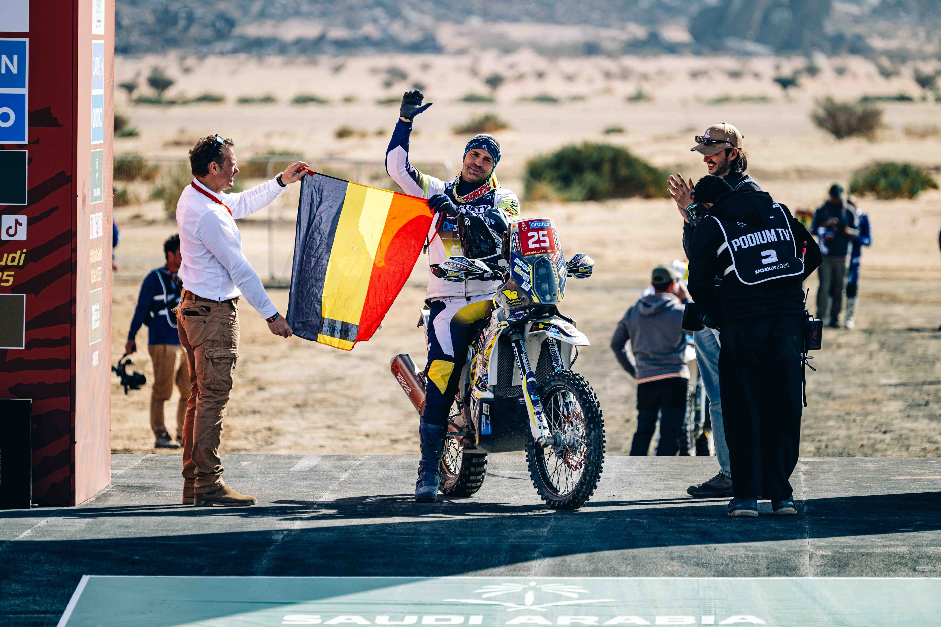 ATTENTION EDITORS - HAND OUT PICTURES - EDITORIAL USE ONLY - MANDATORY CREDIT:  Simon Bauchau  Hand out pictures released on Friday 03 January 2025, by Eric Dupain shows  Jerome Martiny during the prolog of the 2025 Dakar rally race.  *** Belga and Belga Editorial Board decline all responsibility regarding the content of this picture. *** PHOTO HAND OUT SIMON BAUCHAU