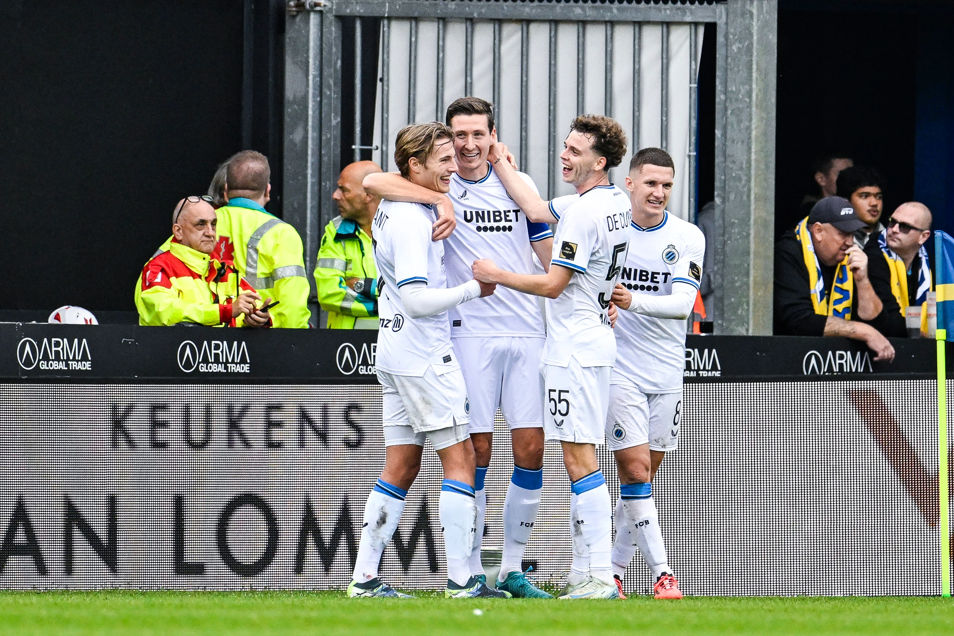 Club's Hans Vanaken celebrates after scoring during a soccer match between KVC Westerlo and Club Brugge, Saturday 19 October 2024 in Westerlo, on day 11 of the 2024-2025 'Jupiler Pro League' first division of the Belgian championship. BELGA PHOTO TOM GOYVAERTS